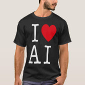 I Love AI for AI & Artificial Intelligence T-shirt (Voorkant)