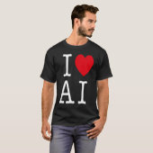 I Love AI for AI & Artificial Intelligence T-shirt (Voorkant volledig)