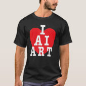 I Love AI - I Heart AI T-shirt (Voorkant)