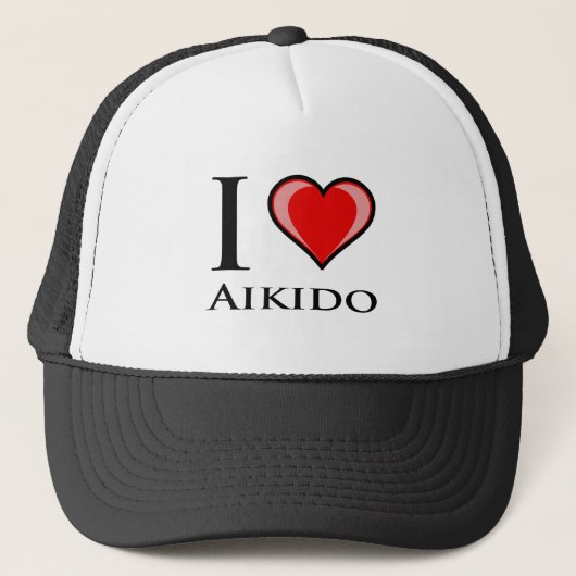 I Love Aikido Trucker Pet (Voorkant)