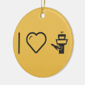 I Love Air Traffic Control Keramisch Ornament (Links)