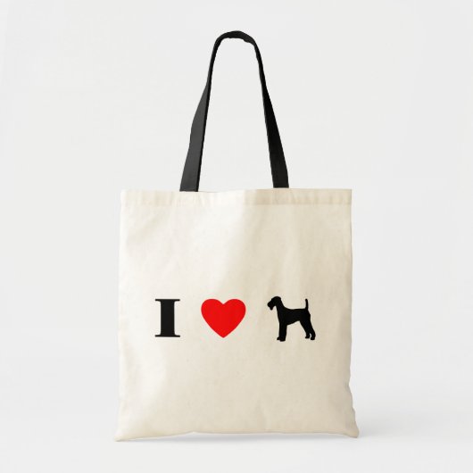 I Love Airedale Terriers Bag Tote Bag (Voorkant)