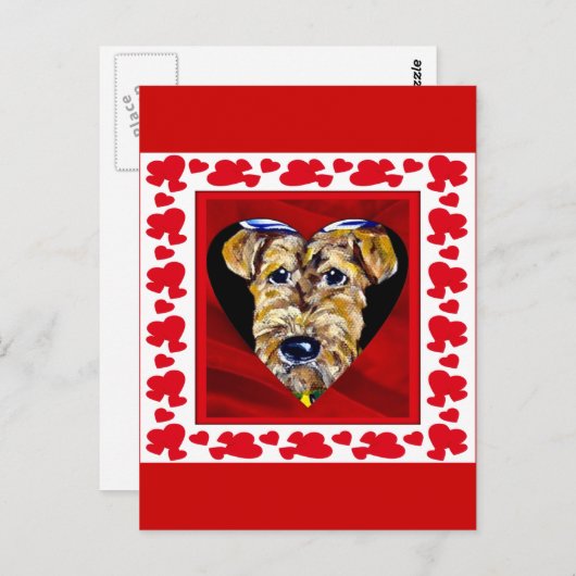 I Love Airedales Briefkaart (Voorkant / Achterkant)