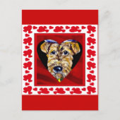 I Love Airedales Briefkaart (Voorkant)