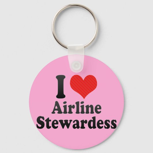 I Love Airline Stewardess Sleutelhanger (Voorkant)