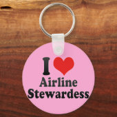 I Love Airline Stewardess Sleutelhanger (Voorkant)
