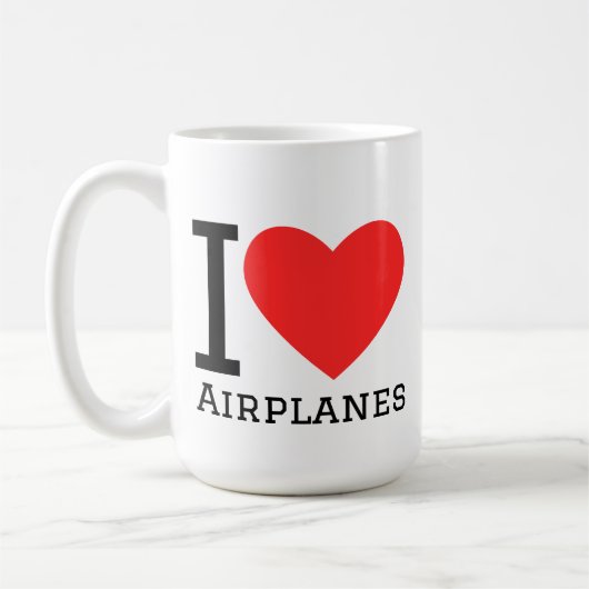 I love airplanes koffiemok (Links)