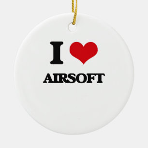 I Love Airsoft Keramisch Ornament