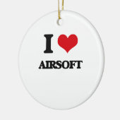 I Love Airsoft Keramisch Ornament (Links)