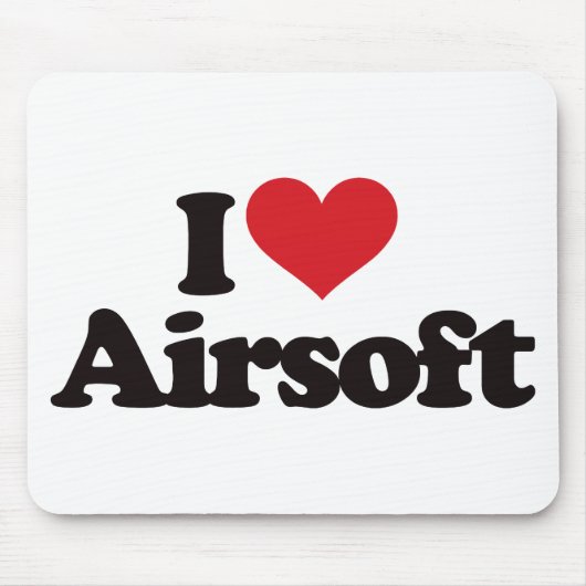 I Love Airsoft Muismat (Voorkant)