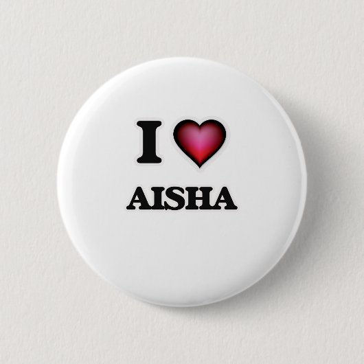 I Love Aisha Ronde Button 5,7 Cm (Voorkant)