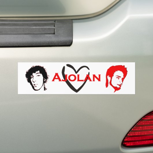 I Love Ajolan Bumpersticker (Op auto)