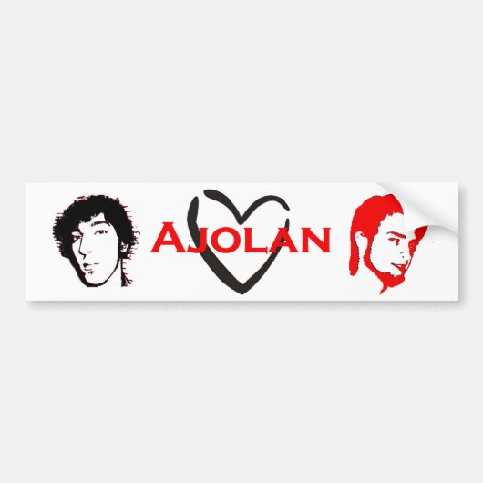 I Love Ajolan Bumpersticker (Voorkant)