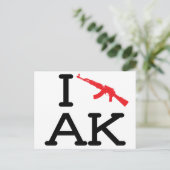 I Love AK - AK47 - Briefkaart (Staand voorkant)
