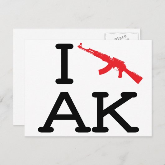 I Love AK - AK47 - Briefkaart (Voorkant / Achterkant)