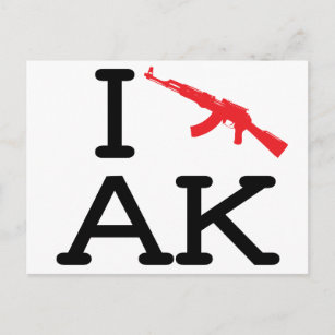I Love AK - AK47 - Briefkaart