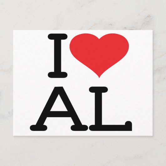 I Love AL (Briefkaart) Briefkaart (Voorkant)