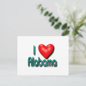 I Love Alabama Briefkaart (Staand voorkant)