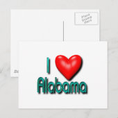 I Love Alabama Briefkaart (Voorkant / Achterkant)