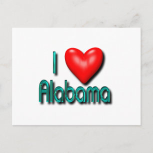I Love Alabama Briefkaart