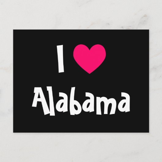 I Love Alabama Briefkaart (Voorkant)