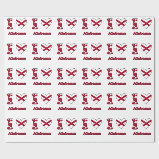 I love Alabama Cadeaupapier (Vlak)