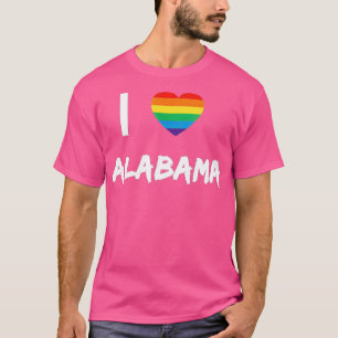 I Love Alabama Gay Pride LBG T-shirt