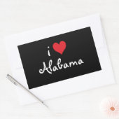 I Love Alabama Rechthoekige Sticker (Envelop)