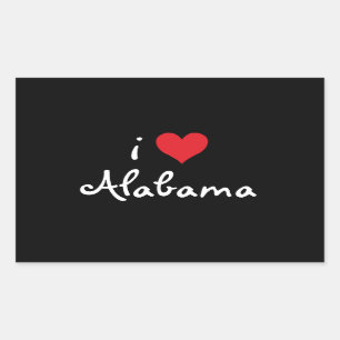 I Love Alabama Rechthoekige Sticker