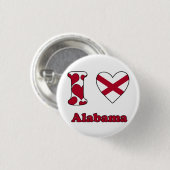 I love Alabama Ronde Button 3,2 Cm (Voorkant /achterkant)