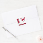 I love Alabama Ronde Sticker (Envelop)