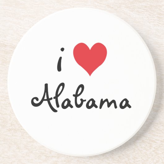 I Love Alabama Zandsteen Onderzetter (Voorkant)