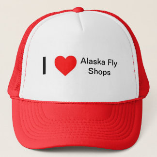 I Love Alaska Fly Shops Trucker Pet