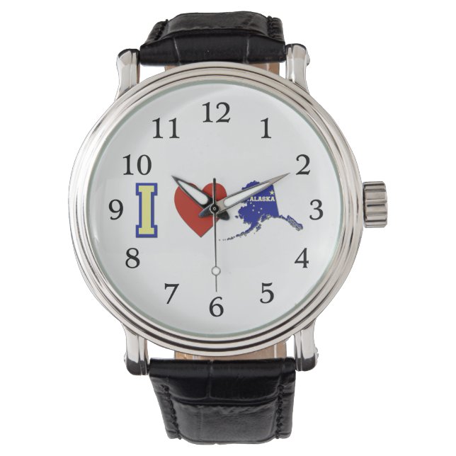 I Love Alaska Horloge (Voorkant)