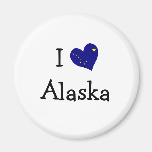 I Love Alaska Magneet (Voorkant)