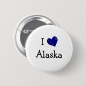 I Love Alaska Ronde Button 5,7 Cm (Voorkant /achterkant)