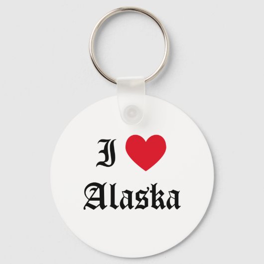 I Love Alaska Sleutelhanger (Voorkant)