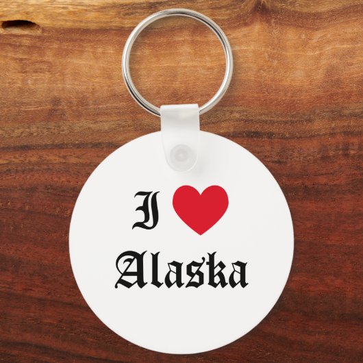 I Love Alaska Sleutelhanger (Voorkant)