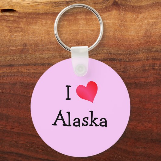 I Love Alaska Sleutelhanger (Voorkant)