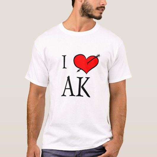 I Love Alaska T-shirt (Voorkant)