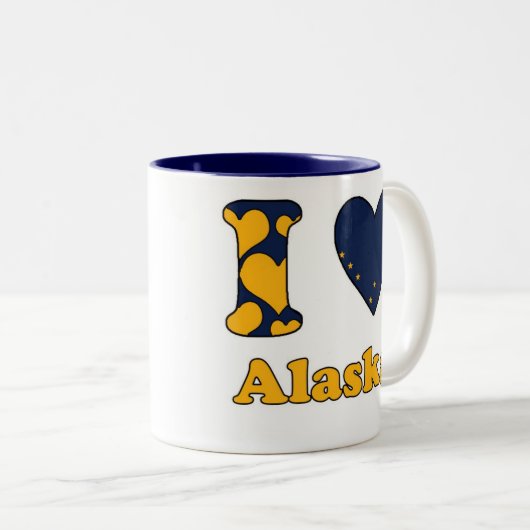 I love Alaska Tweekleurige Koffiemok (Voorkant rechts)