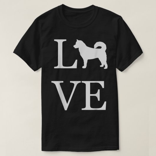 I Love Alaskan Malamute Dog Lover White Graphic Pe T-shirt (Design voorkant)