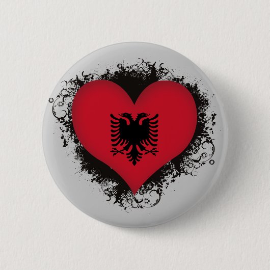 I Love Albanië Ronde Button 5,7 Cm (Voorkant)