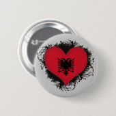 I Love Albanië Ronde Button 5,7 Cm (Voorkant /achterkant)