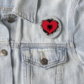 I Love Albanië Ronde Button 5,7 Cm (In situ)