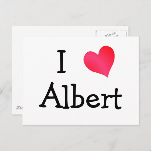 I Love Albert Briefkaart (Voorkant / Achterkant)