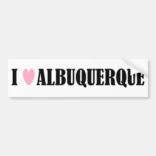 I Love Albuquerque Bumpersticker (Voorkant)