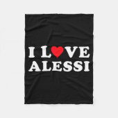 I Love Alessi Matching Girlfriend &amp; Boyfriend  Fleece Deken (Voorkant)