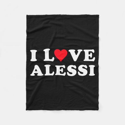 I Love Alessi Matching Girlfriend &amp; Boyfriend  Fleece Deken (Voorkant)