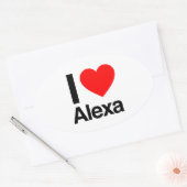 i love alexa ovale sticker (Envelop)